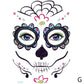 Waterproof Temporary Tattoo Sticker Party Decoration Sugar skull Mask