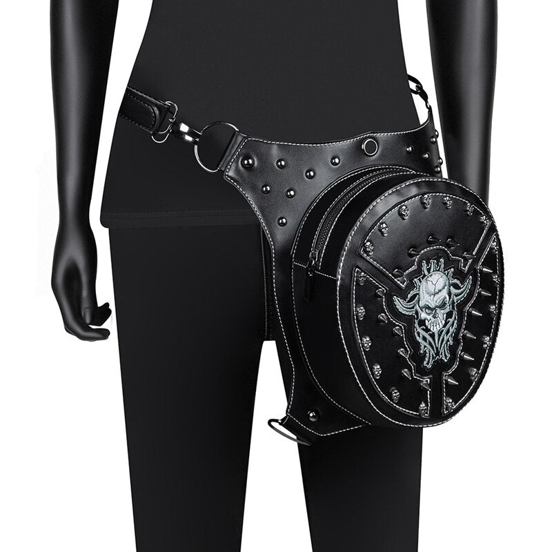 Punk Gothic Rivets Motorcycle Skull Bag Women Men Steampunk