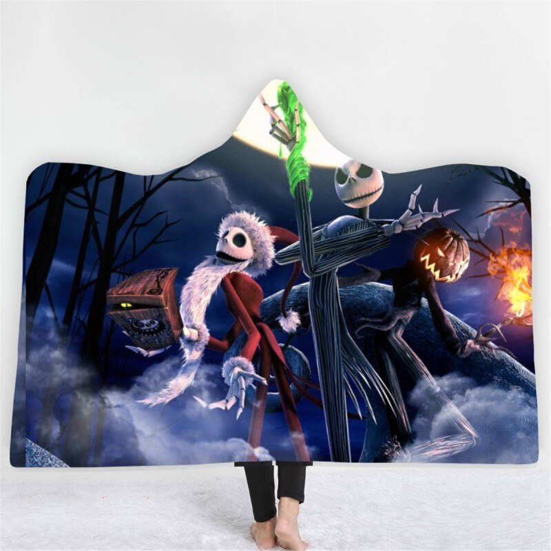 The Nightmare Before Christmas Jack Skull Sherpa Blanket