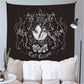 Skull King Meditating In Flowers Moon Tapestry Mandala Carpet