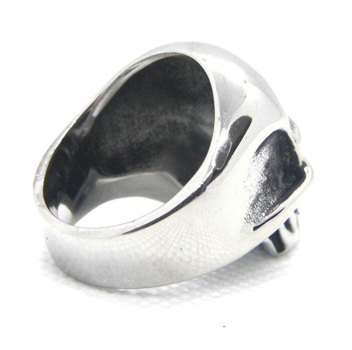 Cool Knife Wound Skull Ring 316L Stainless Steel