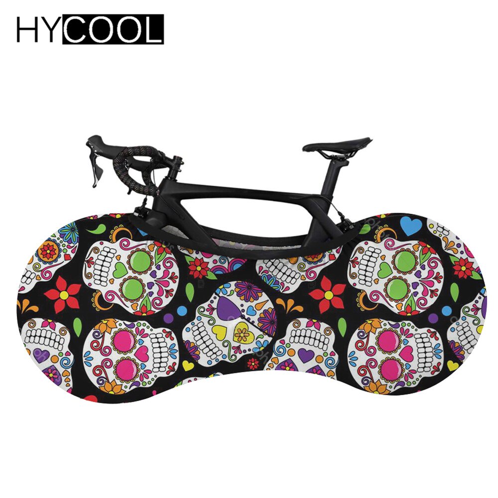 New Arrival Road Bicycle Protector Cover Gothic Style Sugar Skull Pattern