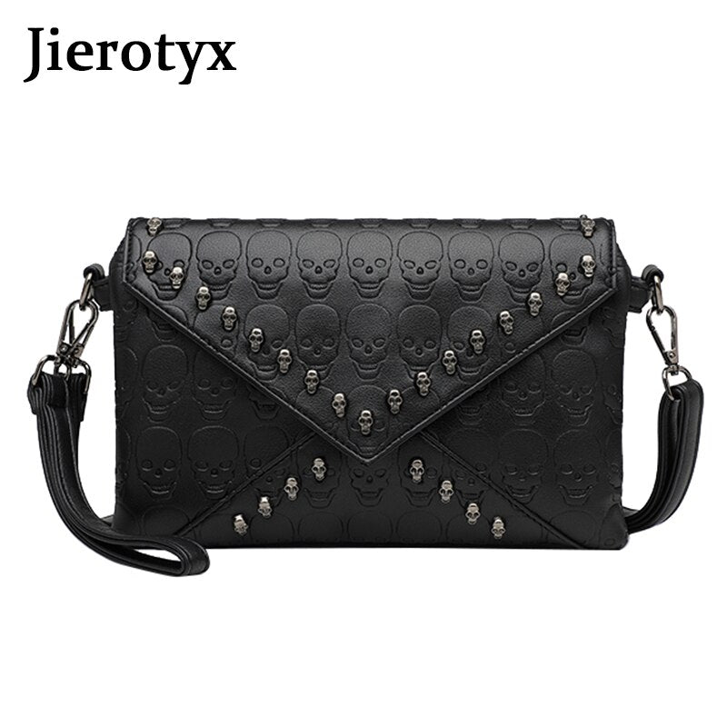 Women's Fashion Tote Skull Prints And Skull-Shaped Rivets