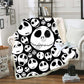 The Nightmare Before Christmas Jack Skull Sherpa Blanket  Plush Velvet