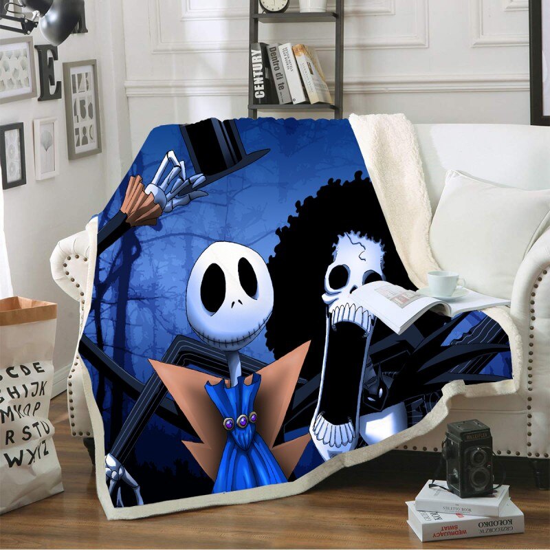 The Nightmare Before Christmas Jack Skull Sherpa Blanket