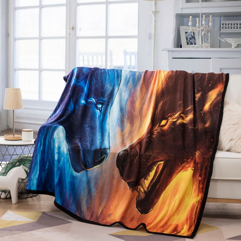 56 Double layer thick 3d skull blanket flag pattern sherpa plush throw blanket