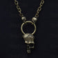 Half Skull Pendant Necklace For Men Metal Biker Necklace Gothic Punk Jewelry