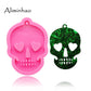 Shiny Ghost head skull silicone Keychains mold Key chain Pendant clay DIY Jewelry Making epoxy Resin mold