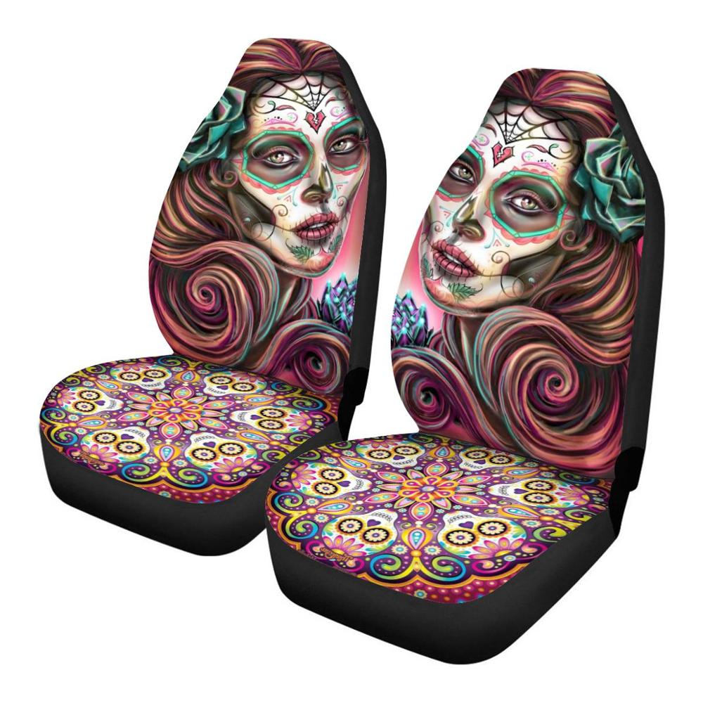 Day of The Dead Sugar Skull Girl Design Car Seat Cover