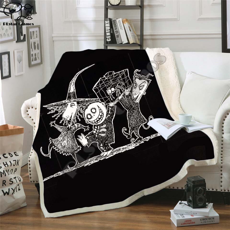 The Nightmare Before Christmas Jack Skull Sherpa Blanket  Plush