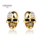 New Punk Gold Unisex Skull Head Stud Earring