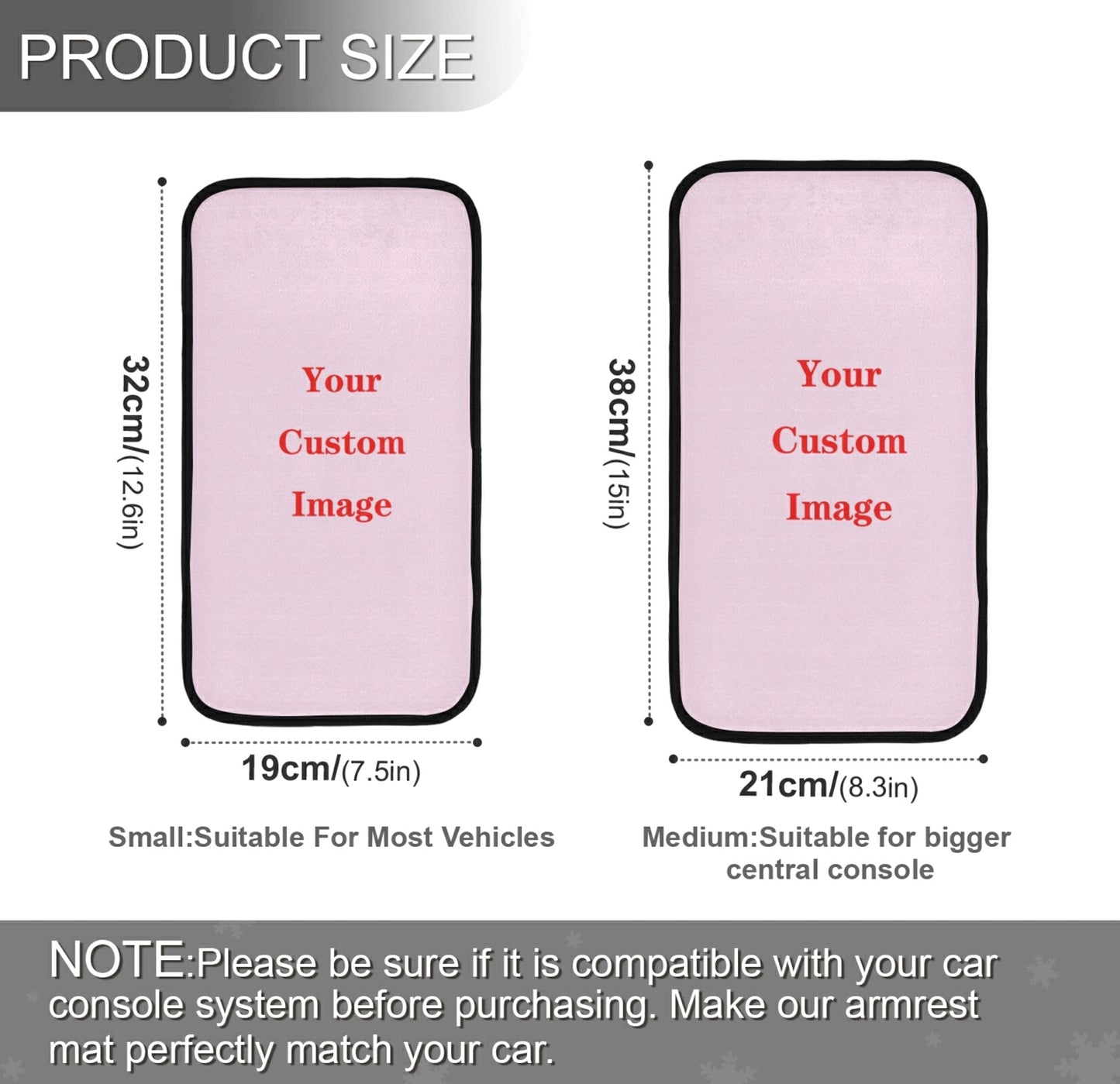 Luxury Car Armrest Cover Mat Universal Custom design