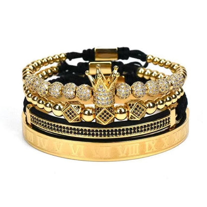 Hot Sale Classical Handmade Braiding Bracelet Sets Gold