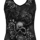 Women's Sleeveless Skull Printed Summer Vintage Vest