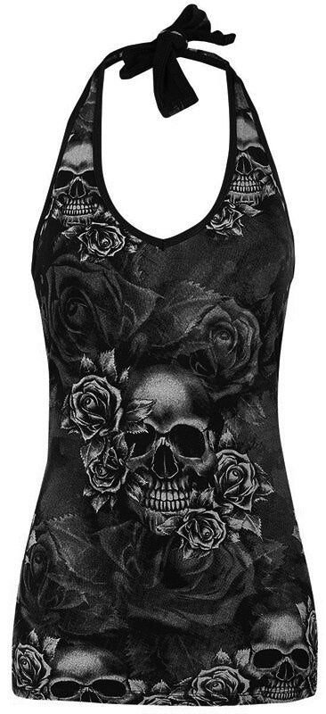 Women's Sleeveless Skull Printed Summer Vintage Vest