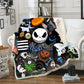 The Nightmare Before Christmas Jack Skull Sherpa Blanket  Plush Velvet