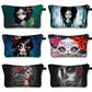 Gothic girs Cosmetic Case Women  Make up Bag Girls Skull print Cosmetic Bag