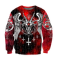 Satanic Devil Tattoo Red 3D All Over Printed Men Hoodie Unisex Casual Jacket Pullover Streetwear sudadera hombre
