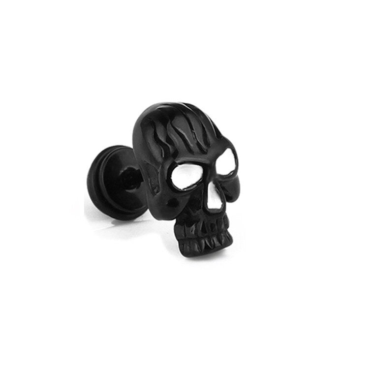 skull earrings Stainless steel korean earrings