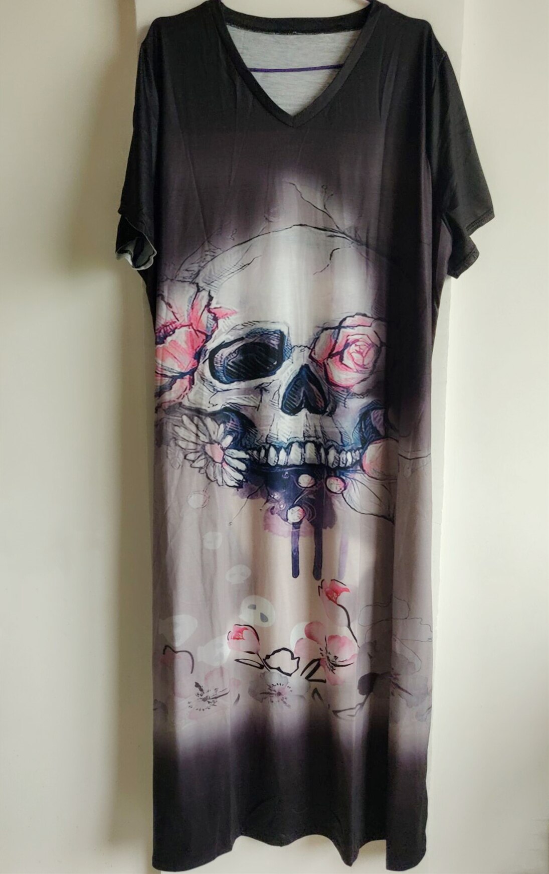 Punk Style 2020 Summer Dress Women Short Sleeve Skull