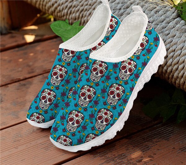 Brand Design Sugar Skull Pattern Casual Flat Shoe