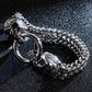Gothic Double Skull Bracelet For Men 316L Stainless Steel Heavy