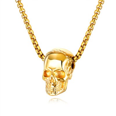 Skull Pendant Necklace Men's Fashion Biker Rock Punk Jewelry Stainless steel