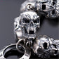 S925 Silver Bracelet Skull Retro Rock Hip-Hop BraceletPunk Silver