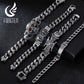 Fongten Skull Cross Curb Men's Bracelet Vintage Black