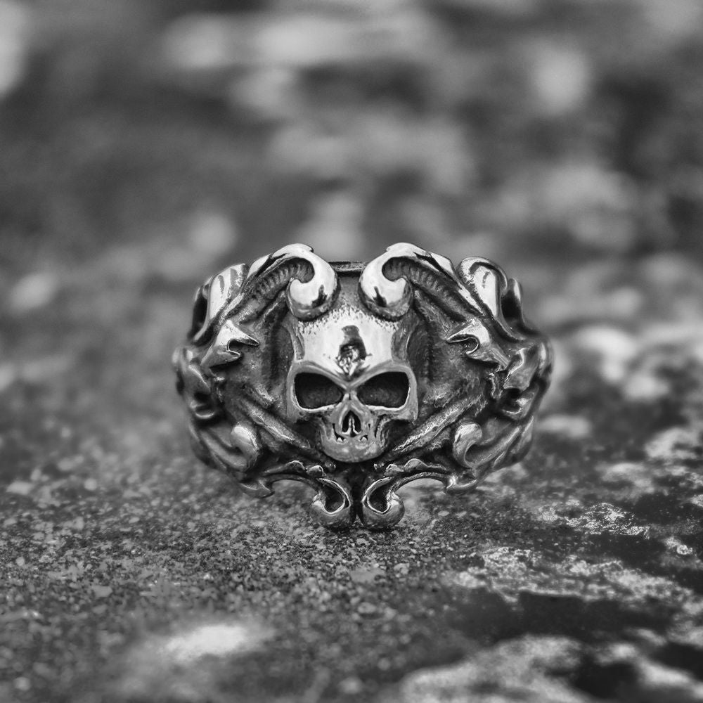 Skull Rings Mens Biker Stainless Steel