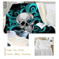 Octopus and Skull Sherpa Blanket Tentacles Hand Soft Plush Throw Blanket