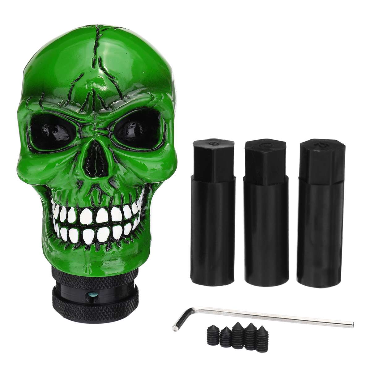 Universal Skull Head Style Manual Gear Shift Knob Lever Shifter Gear Handle Stick