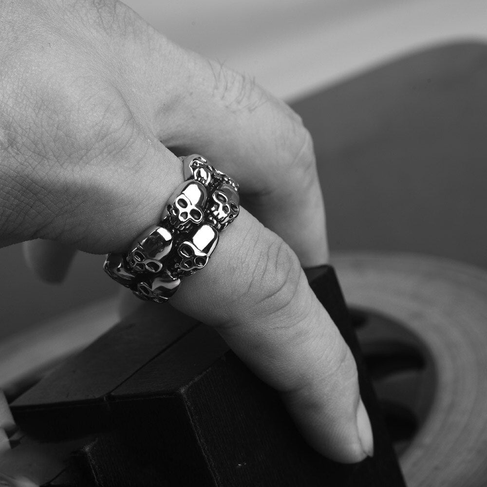 Skull Men Ring Viking Gothic Punk Rock