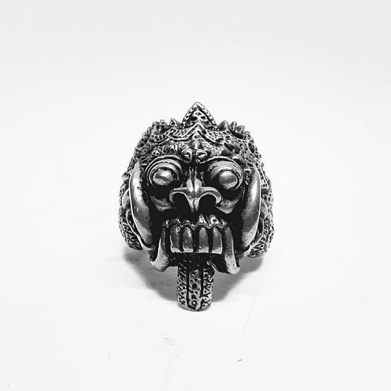 Barong Bali Balinesse Skull Rings Stainless Steel