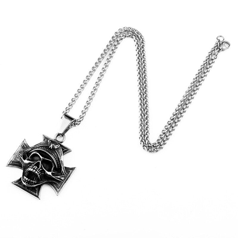 New fashion hip hop gothic skull pendant necklace