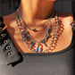 Exaggerated Hip Hop Big Chunky Lock Key Pendant Necklace