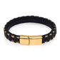 Leather Bracelet for Men Punk Hiphop Style Bracelets Steel