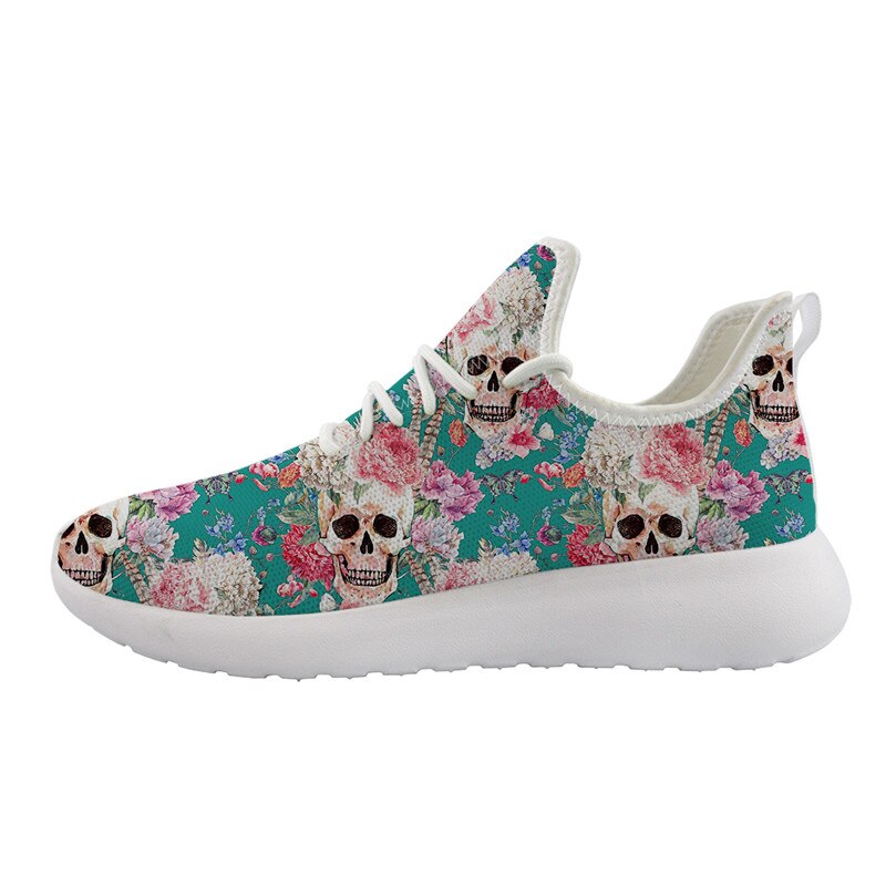 Woman Flats Shoes New Summer Beautiful Skull