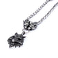 Men stainless steel necklace viking wolf head with Odin