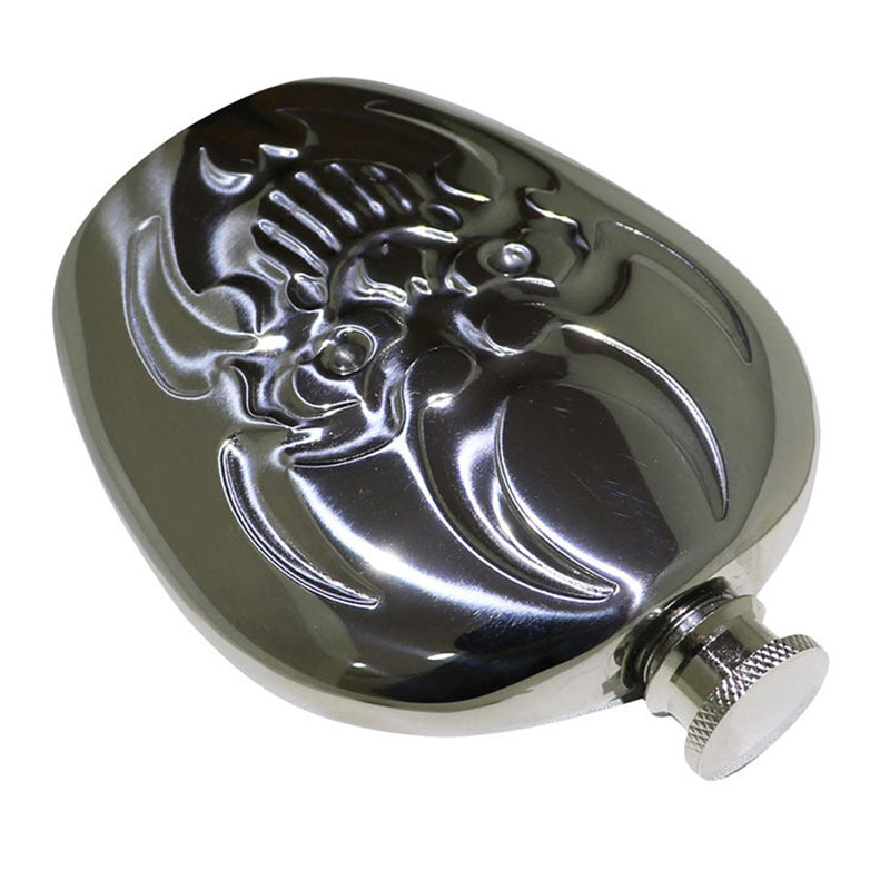 Stainless Steel  6oz  Skull Hip Flask  304 Stainless Steel Alcohol