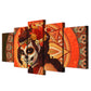 5 piece Canvas Art HD Printed Day of the Dead Face sugar skull Group Canvas Painting Modular Pictures