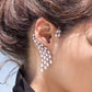 Luxury Design Clear Cubic Zircon Water Drop Ear Cuff Women Earrings Single Piece E-407
