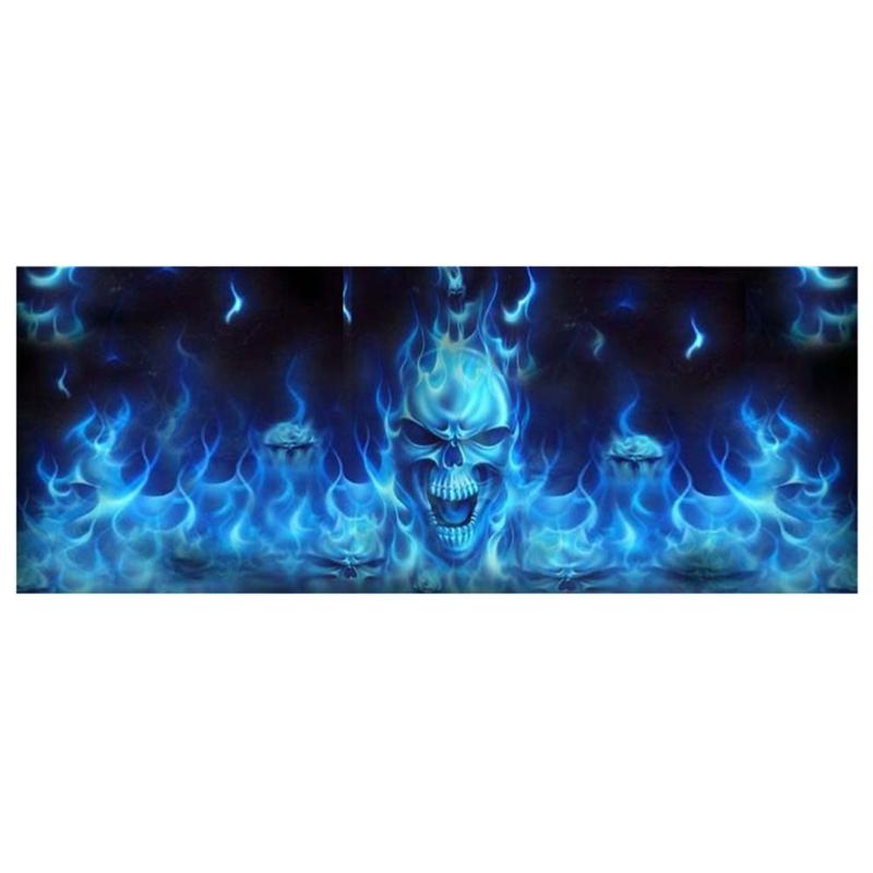 Auto Products Waterproof Car Sticker Flaming Skull Rear Window Graphic Decals