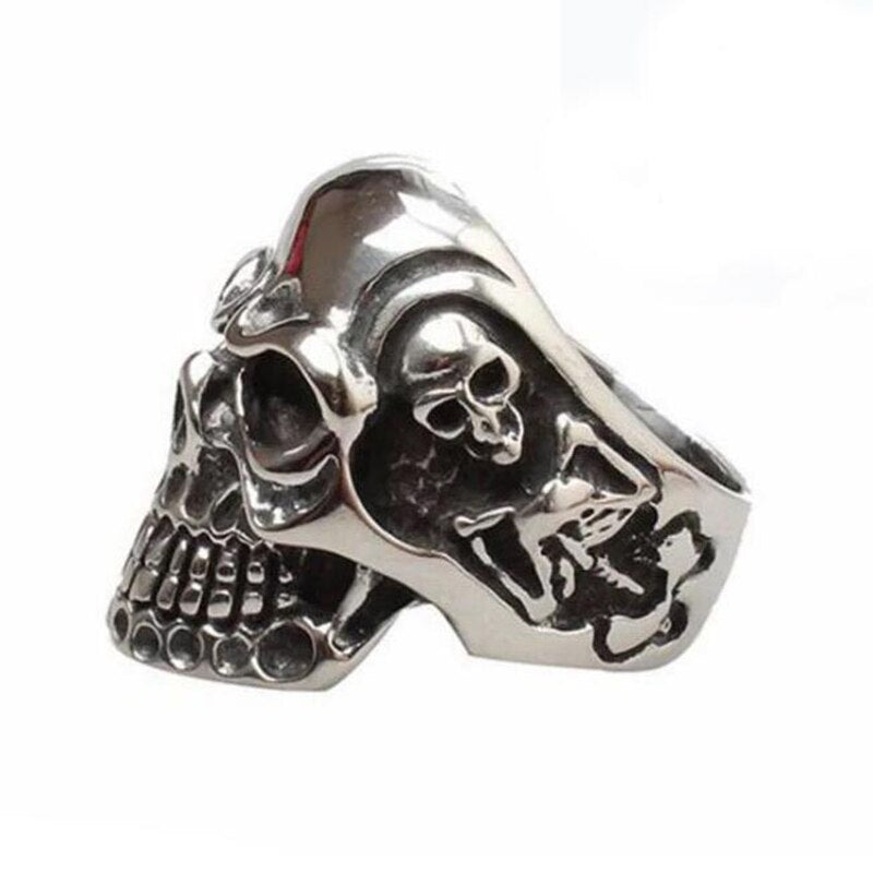 316L Stainless Steel Skull Mens Rings Dropshipping