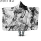 Color Butterfly Hooded Blanket Anime Bedding Brand Casual Fashion Skull