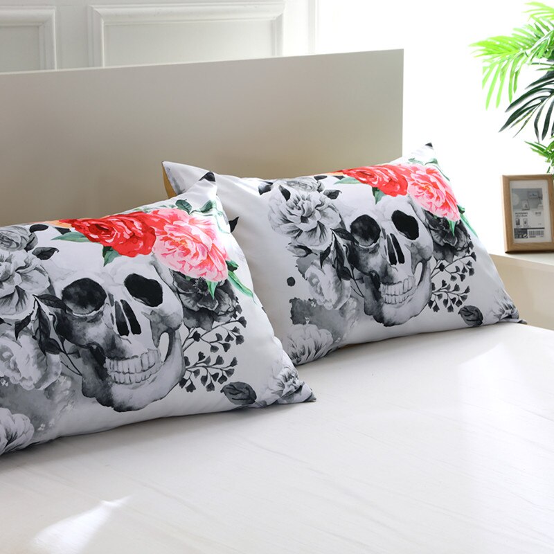 Flower Duvet Cover3D Skull Bedding sets Plaid Duvet Covers