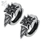 Punk Small Hoop Earrings Skull Cross Stainless Steel Jewelry