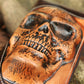New punk type tanning cowhide skeleton skull wallet