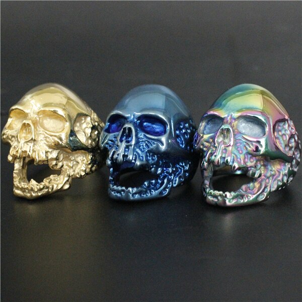 2017 Heavy Death Skull Ghost Ring 316L Stainless Steel