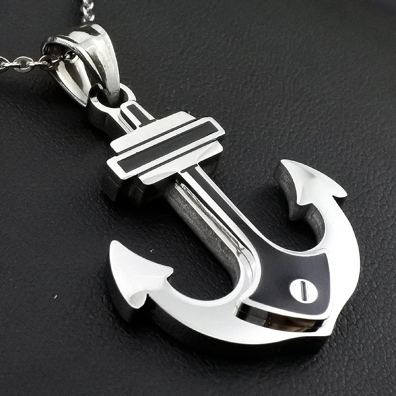 Vintage Men's Anchor Necklace Pendant